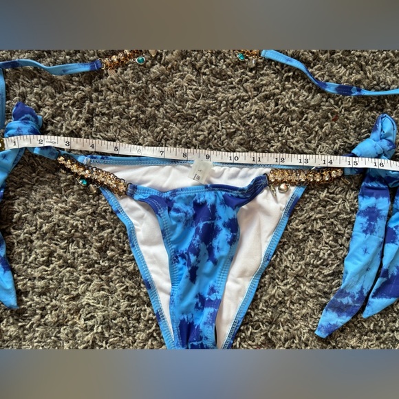 “ NWOT Blue Tie-Dye Two-Piece Bikini Set - Size Large” - Picture 5 of 6